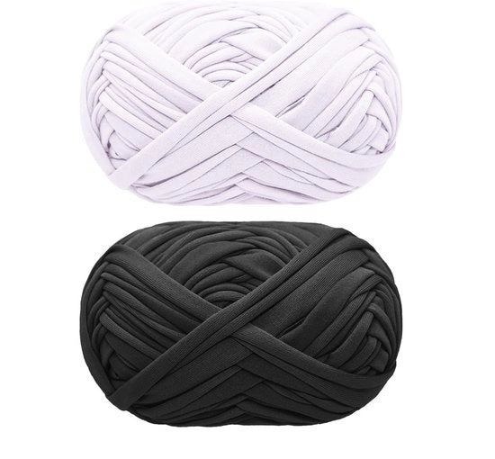 Garen a Mano per Tappeti e Accessori - 2 Pezzi - Filo di Cotone - Filato Artigianale - morbido/Poliester - Adatto per Borse e Cuscini - Gomitolo di Cotone