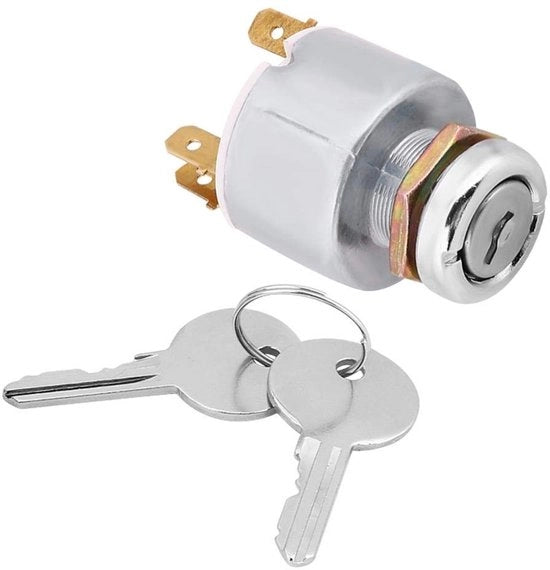 Interfaccia di Contatto Acqua-Resistente - Interruttore di Avvio 12V - 4 Funzioni - 2 Chiavi - Lega di Alluminio - Facile da Installare