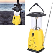 Lanterna da campeggio alimentata da energia solare con torcia, 8 LED, lanterna a manubrio - Lampada di emergenza con radio AM/FM per campeggio, tempesta, blackout, escursioni, trekking