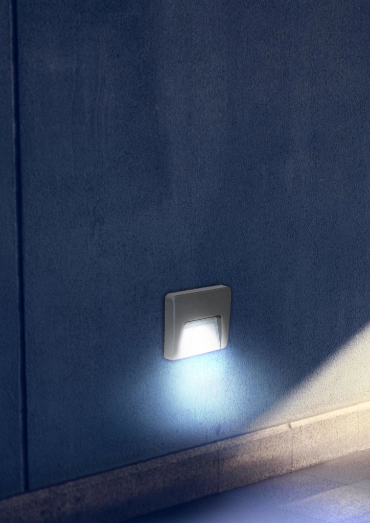 EXTRA SEGNAPASSO ESTERNO 1 LUCE GRIGIO ANTRACITE IP65 LED CCT 3000/4000/6500 °K 3W 300 lm 230V CONFEZIONE DA 10 PEZZI