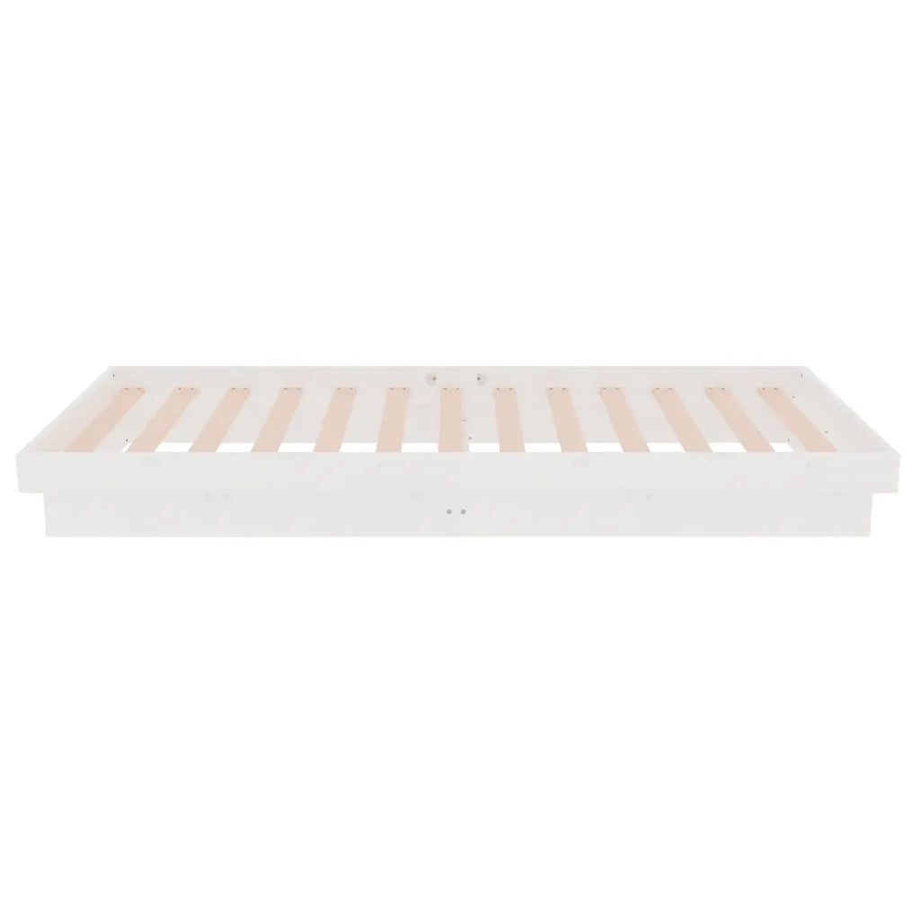 Giroletto-Struttura Letto Bianco in Legno Massello 75x190 cm Small Single 728562