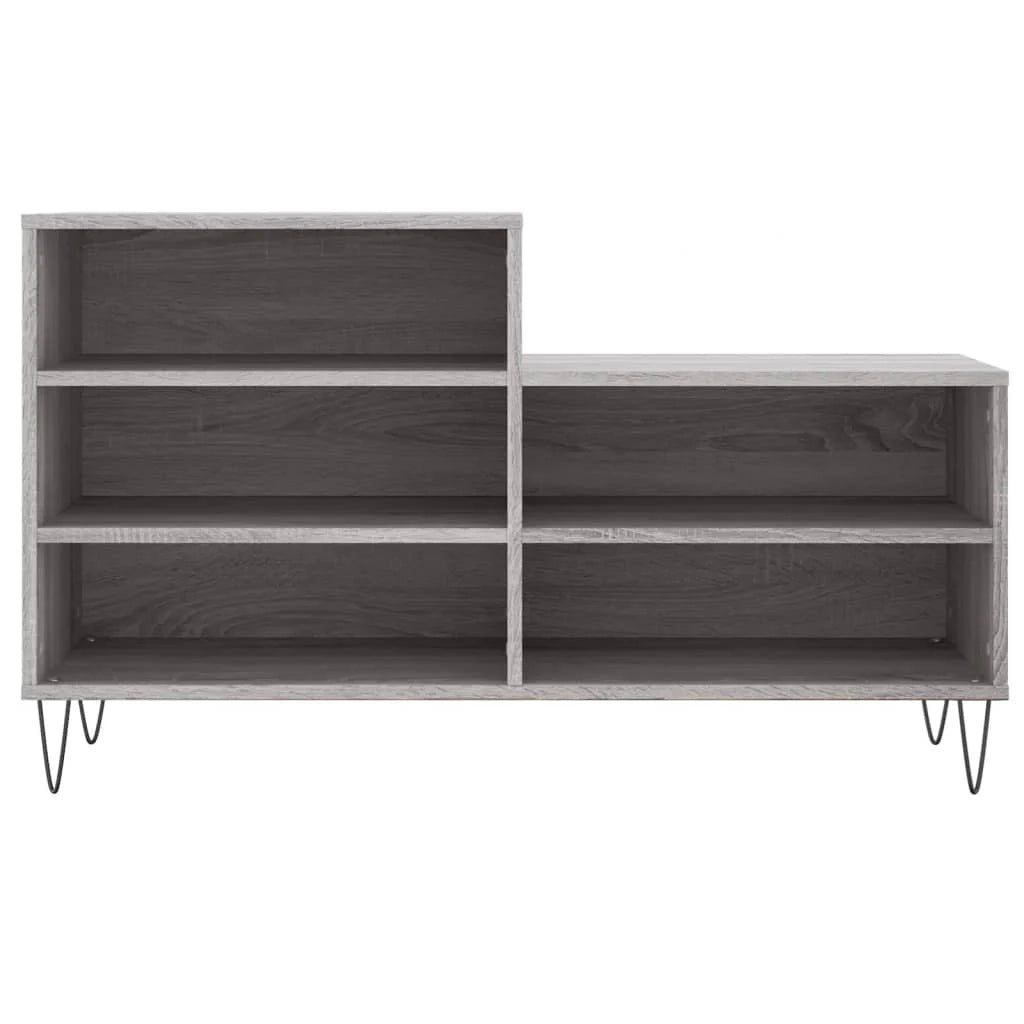 Scarpiera mobile contenitore per scarpe mobile per ingresso/corridoio/soggiorno design Sonoma 102 x 36 x 60 cm legno ingegnerizzato grigio 02_0022054