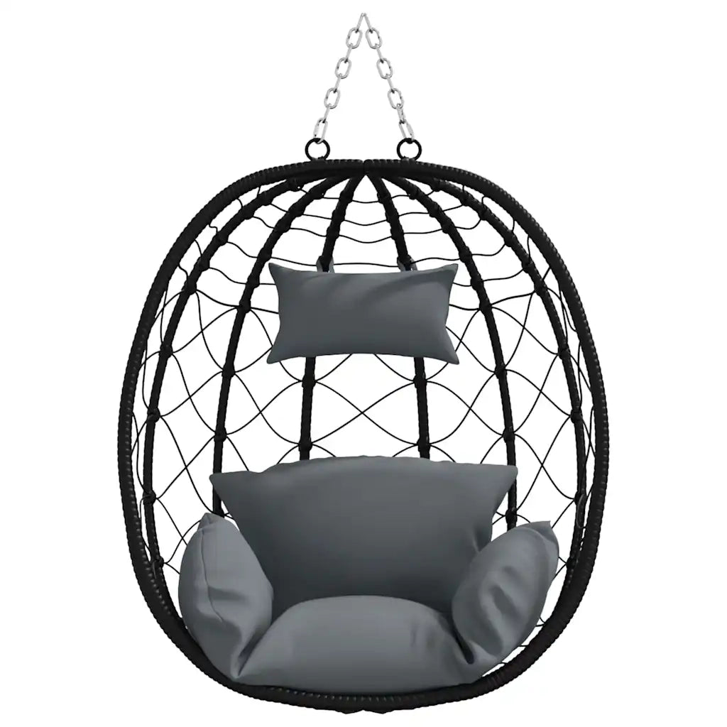 Sedia uovo sospesa Antracite 91,5 x 54,5 x 107 cm polyrattan 42003844