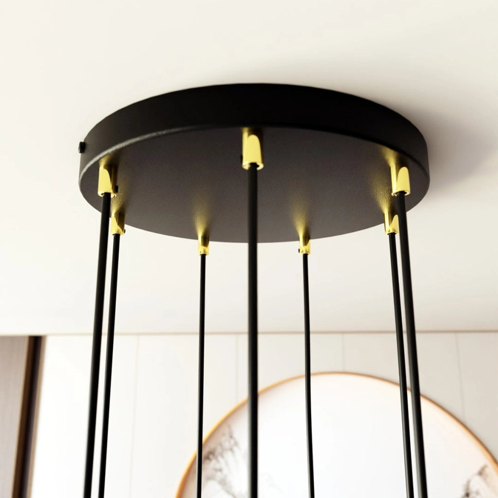 Lampada a sospensione Selter oro e nero