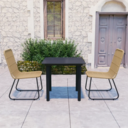 Set da Pranzo da Giardino 3 pz in Polyrattan e Vetro 3060237