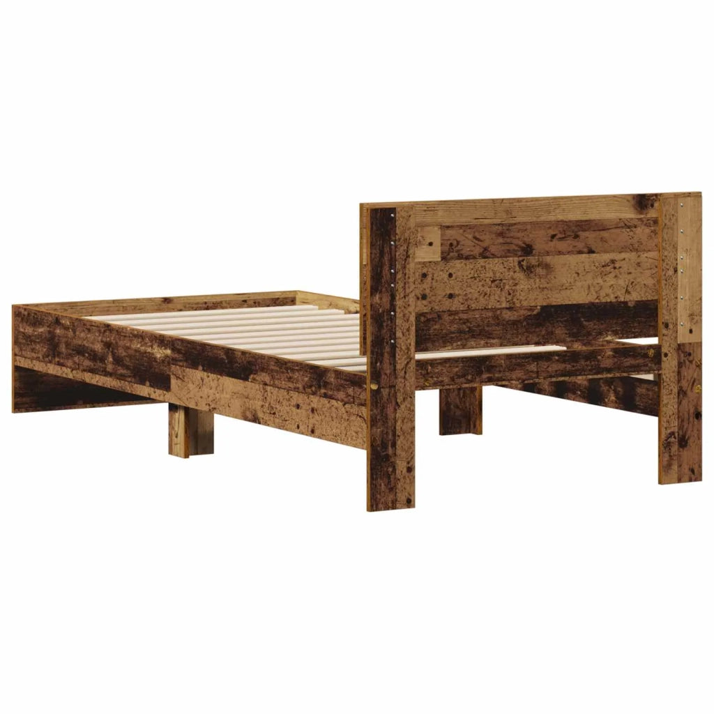 Struttura letto con testata Legno antico 80 x 200 cm 8009018