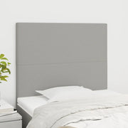 Testiera-Testata Decorativa Grigio Chiaro 100x5x118/128 cm Tessuto 215253