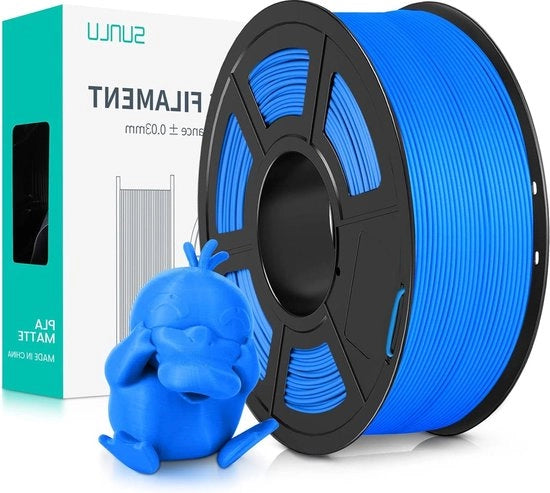 Filamento per Stampante 3D in Blu Opaco 1,75mm - Facile da Utilizzare - 1kg (2,2lbs) Bobina - Stampante 3D FDM