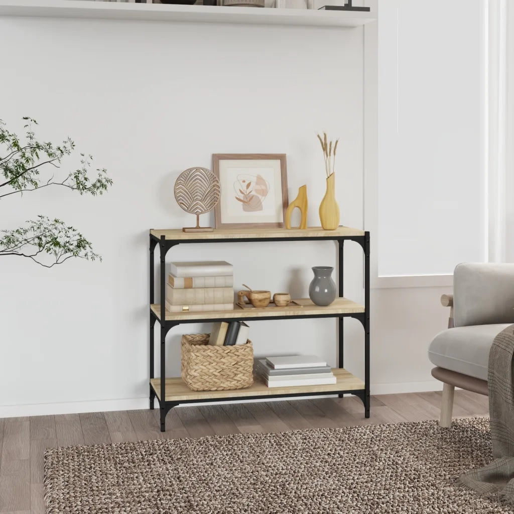 Libreria Rovere Sonoma 80x33x70,5cm Legno Multistrato e Acciaio 819338