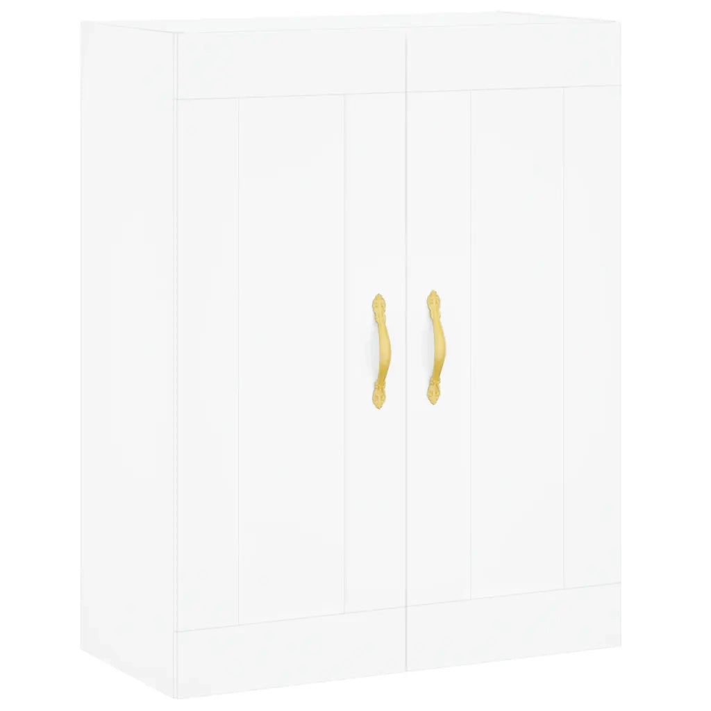 Credenza-Buffet-Armadio da cucina Bianca 69,5x34x180 cm in Legno Multistrato 736031