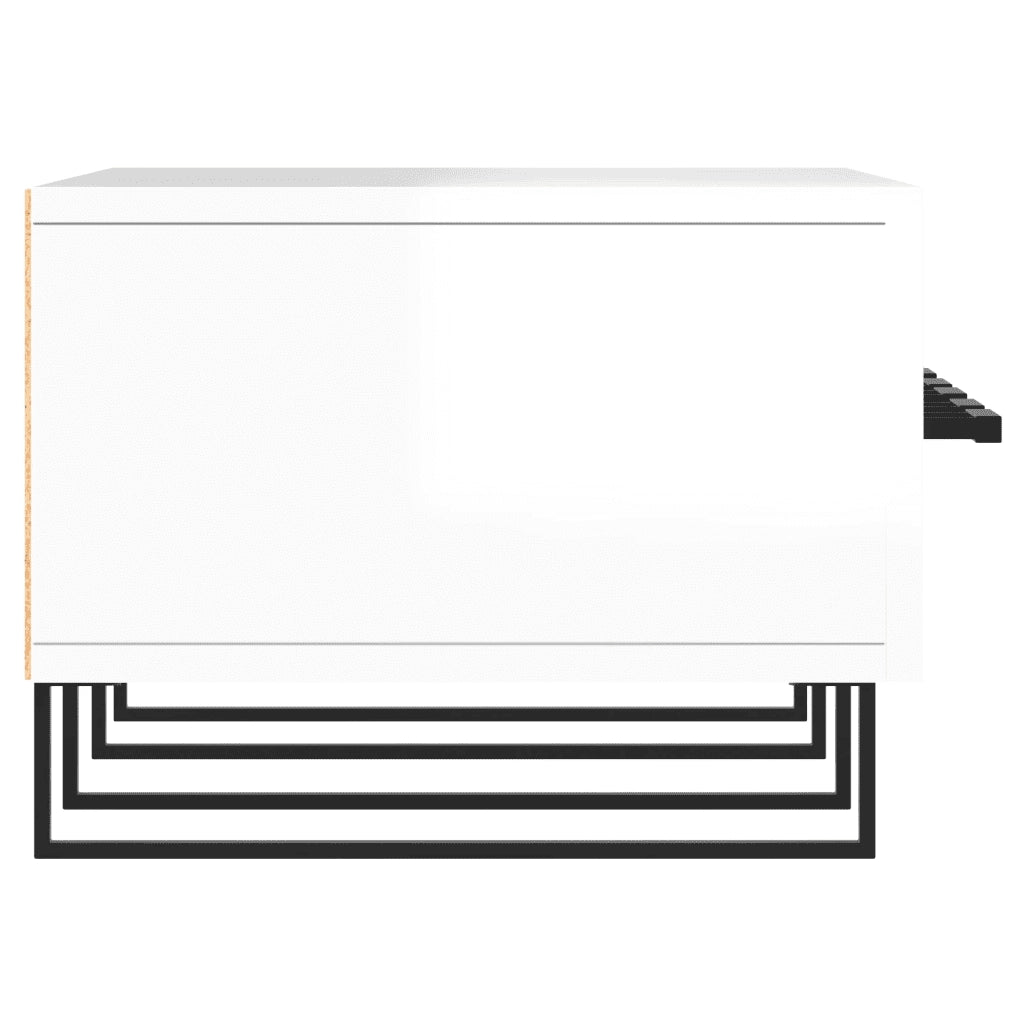 Mobile Porta TV Bianco Lucido 150x36x30 cm in Legno Multistrato 829174