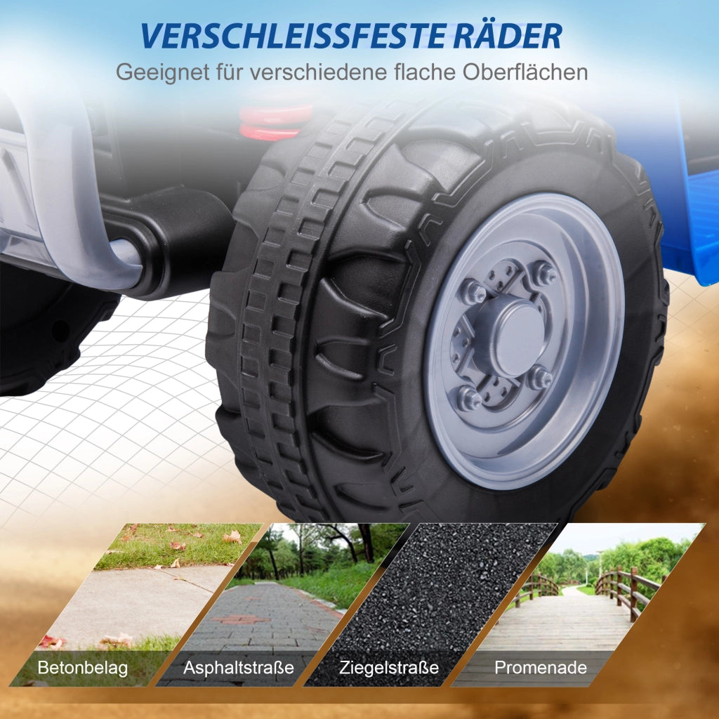 Quad Elettrico per Bambini con Luci LED e Clacson, Mini Quad a Batteria con Sedile Confortevole e Ruote Larghe, Blu