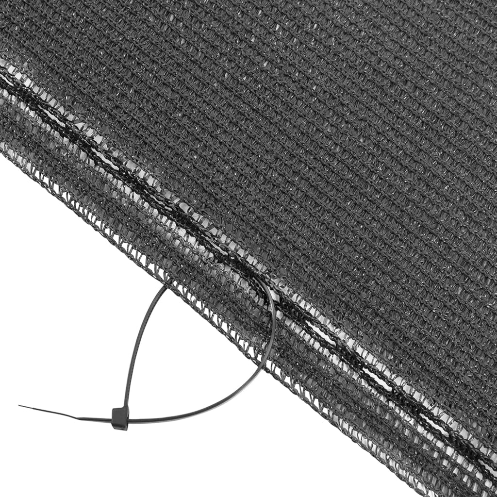 Rete Ombreggiante 2x10m, Telo Frangivista per Recinzione da Giardino 180 g/m² HDPE, con Occhielli e Fascette, Resistente alle Intemperie, per Esterno, Balcone e Giardino, Antracite