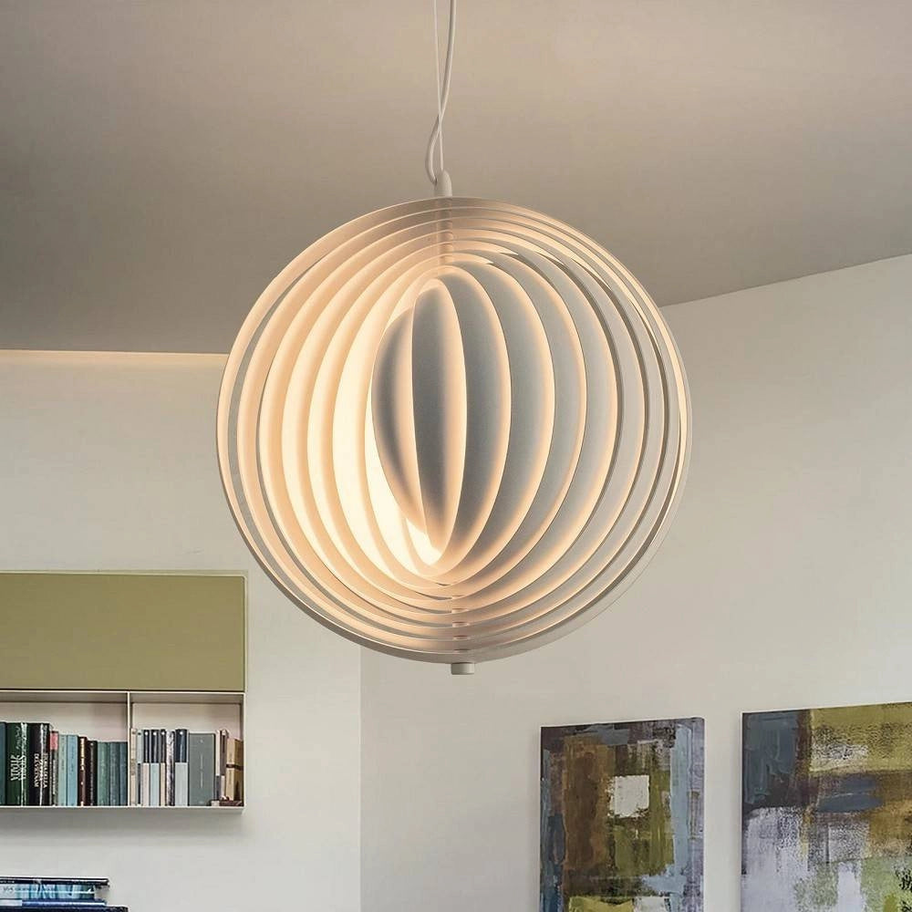Trade Shop - Lampada A Sospensione 3d Geometrico Cerchio E27 Lampada Regolabile Pendente Lp-85b -