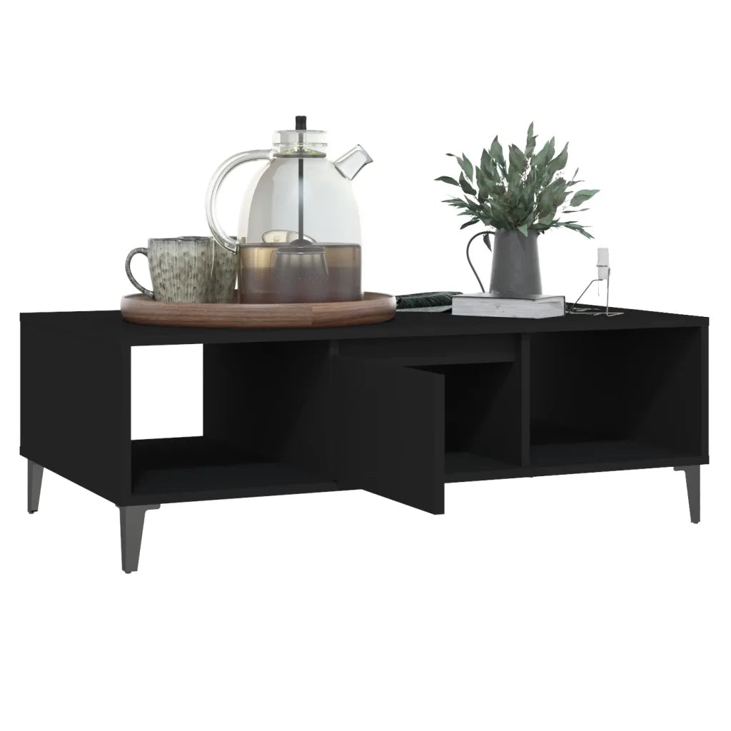 Tavolino da Salotto Nero 103,5x60x35 cm in Legno Multistrato 806023