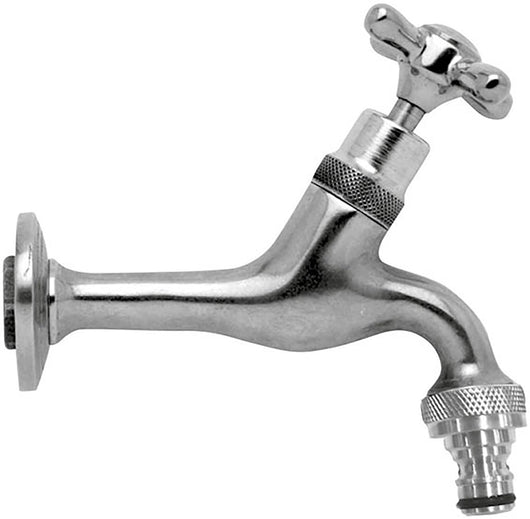 Rubinetto per Fontana da Giardino in Ottone Cromato con Attacco Rapido Morelli Contea