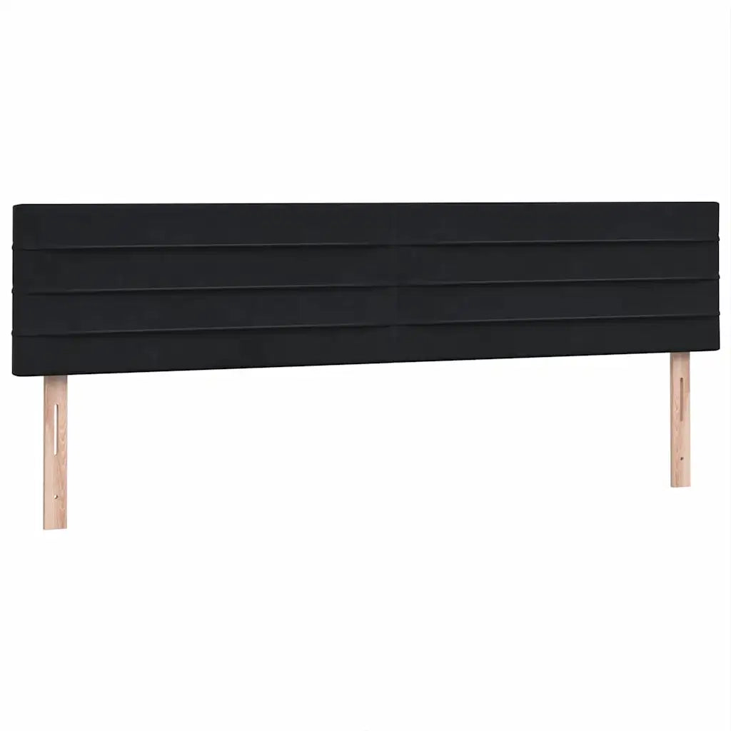 Letto a Molle con Materasso e LED Nero 200x220 cm in Velluto 3317045