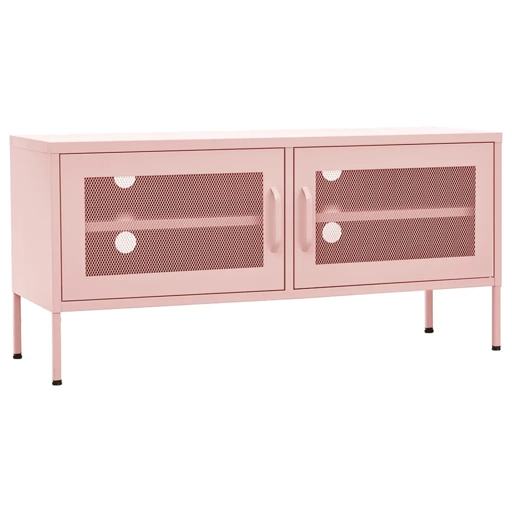Mobile TV Rosa 105x35x50 cm in Acciaio 336238