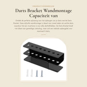 Supporto per Dardi a Muro con Montaggio a Viti - Otre Dardi 8 - Maniglia Antiscivolo -Compatibilità Elevata - Design Attraente - Supporto per Dardi a Parete
