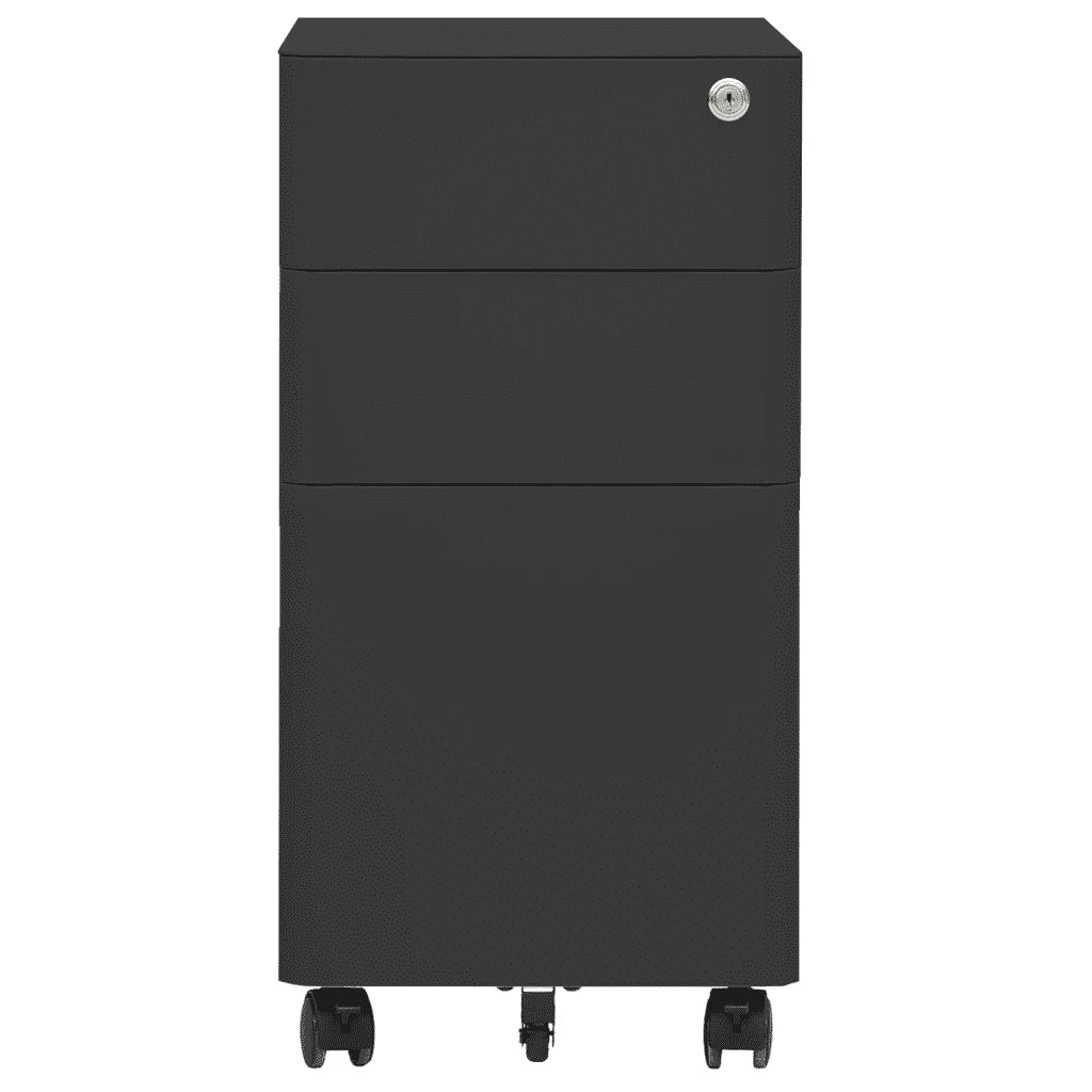 Schedario Mobile Antracite 30x45x59 cm in Acciaio 335985