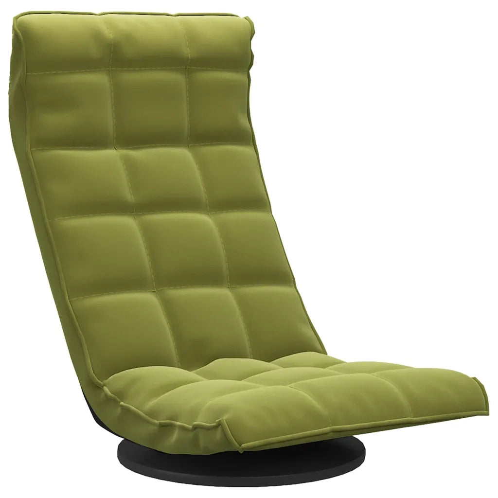 Sedia da Pavimento Girevole Verde Chiaro in Velluto CFW6520723