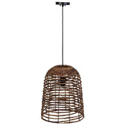 Lampada da soffitto in foglia di banano naturale marrone, D30x36,5h cm