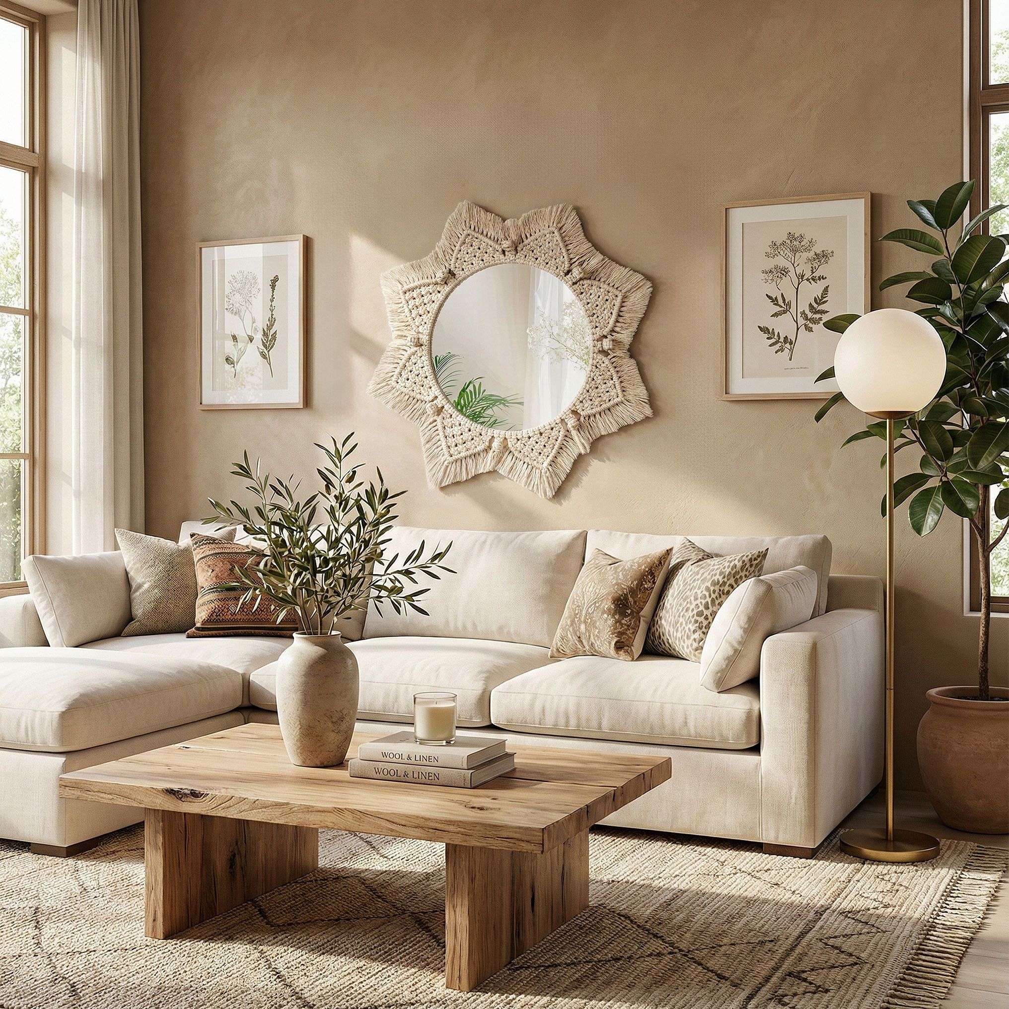 Specchio Da Parete Boho 53cm 322048