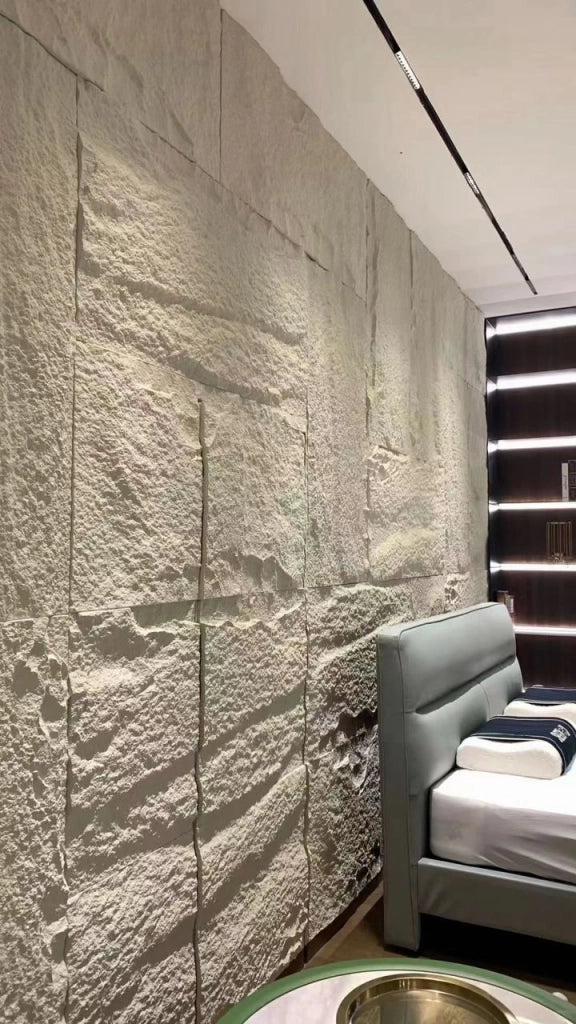 Kit 10 Pannelli Decorativi Montreal in Poliuretano - Effetto Roccia 3D - 120x60x3 cm