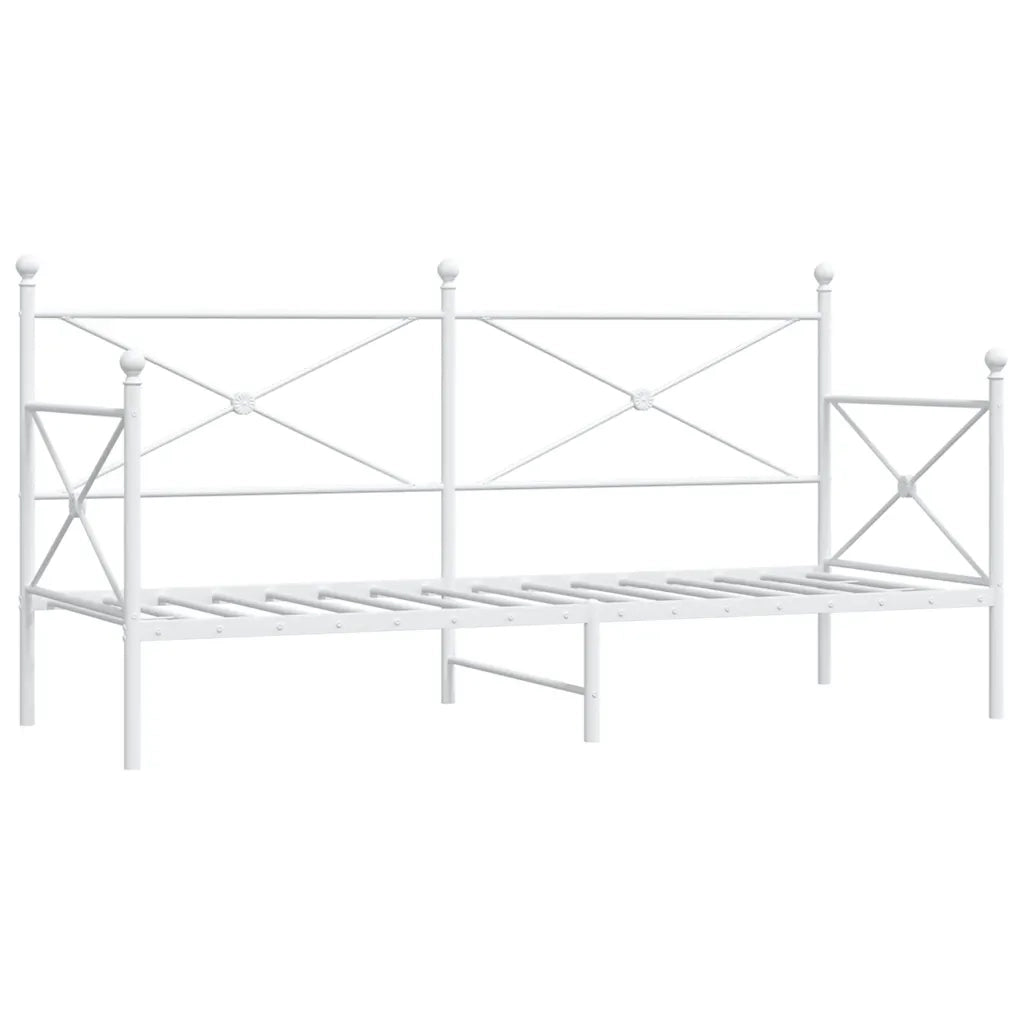 Dormeuse senza Materasso Bianco 90x200 cm in Acciaio 4104682