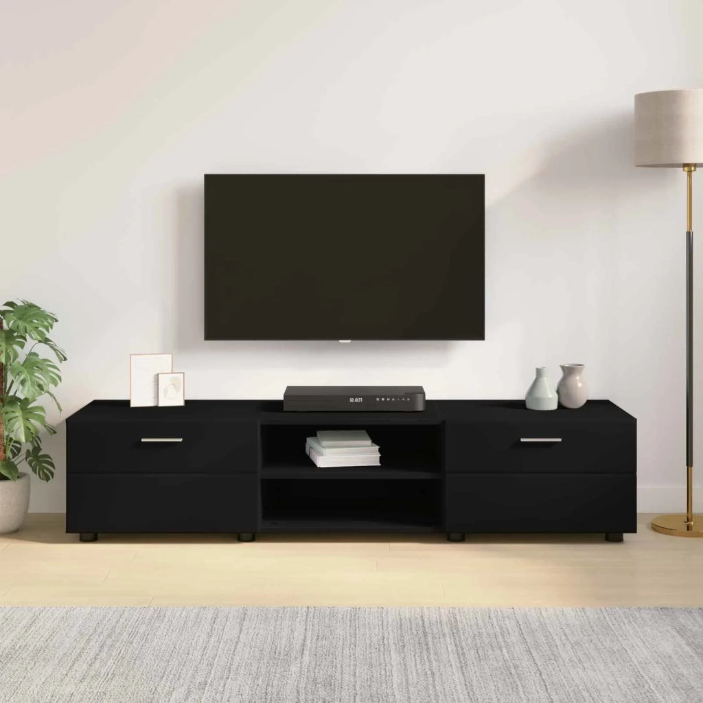 Armadio in Legno Nero 150 x 39 x 30 cm Legno multistrato