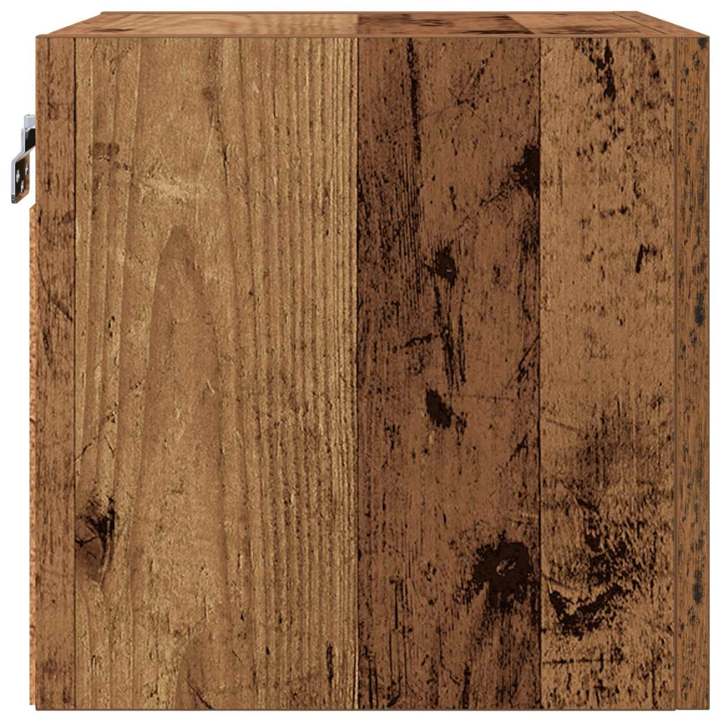 Set di 4 mobili porta TV dal design moderno con contenitore 30,5 x 30 x 30 cm realizzati in legno anticato 02_0058394