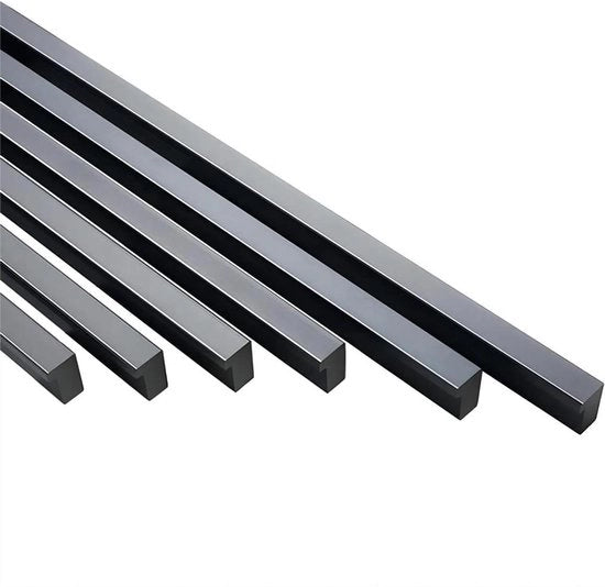Set di 6 maniglie a L per porte di cucina - lega di alluminio - distanza di apertura 320mm - maniglie per mobiletti per cassetti - maniglie ripiegabili