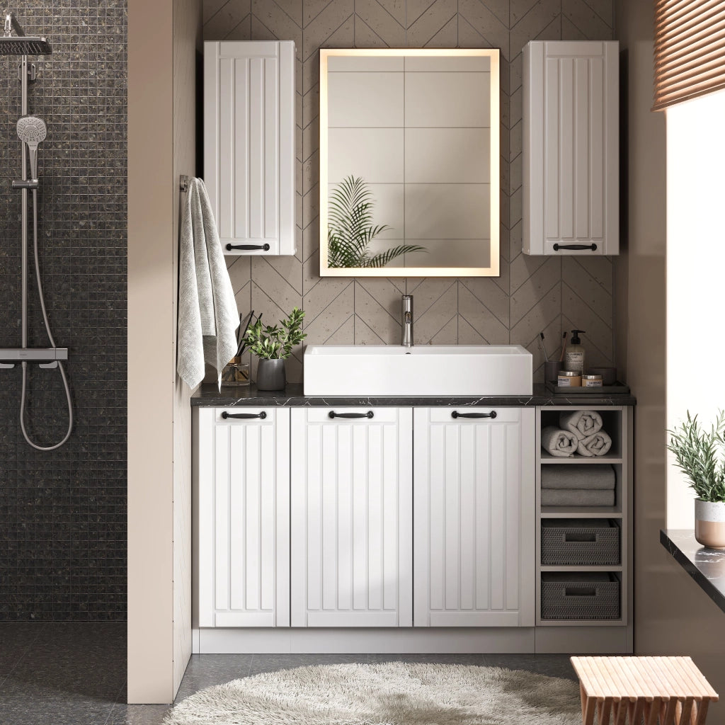 Vicco Mobile sottolavabo per bagno Antracite-oro 80 x 82 cm Senza piano di lavoro