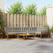 Set di divani da esterno 6 pcs Grigio Naturale e Chiaro 3367614