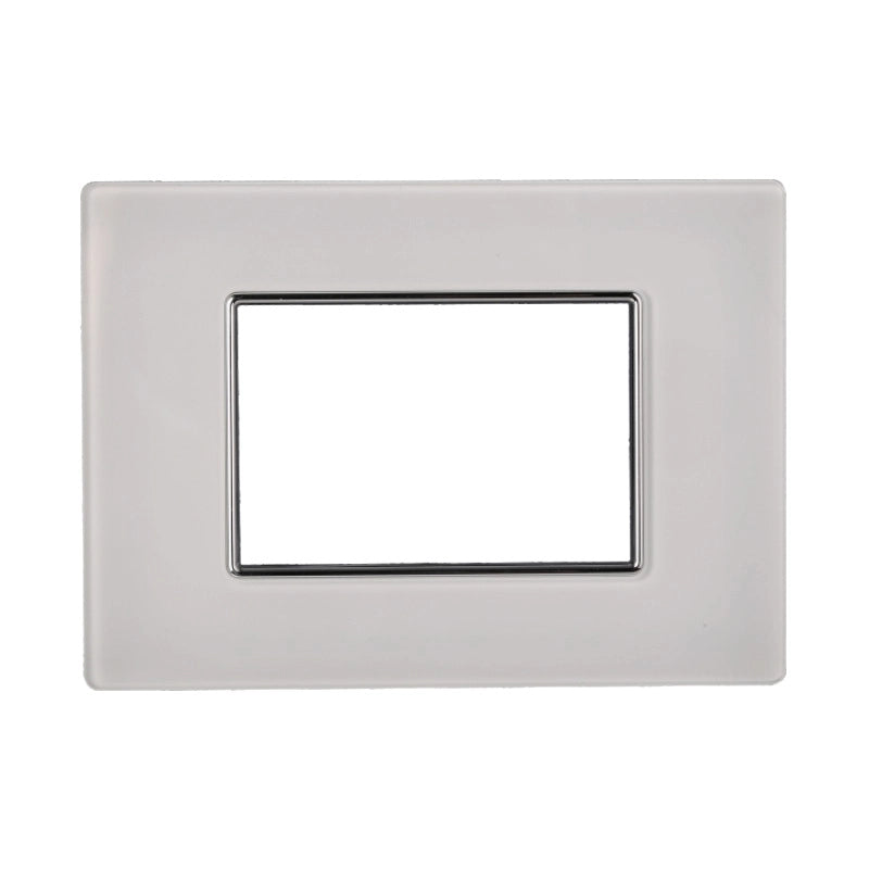 Placca in Vetro 503 3P Moduli Bianca Compatibile con Axolute