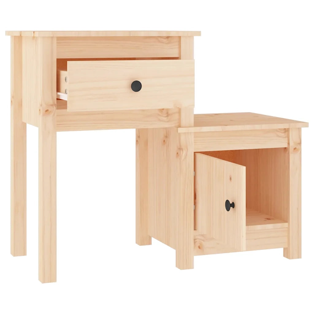 Comodini 2 pz 79,5x38x65,5 cm in Legno Massello di Pino cod mxl 30045