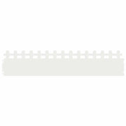 Bordure per prato 30 pz Bianco 103 x 0,05 x 22 cm Acciaio CFW3727351