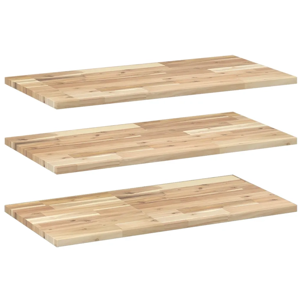 vidaXL Mensole da Parete 3 pz 100x40x2 cm Legno Acacia Non Trattato