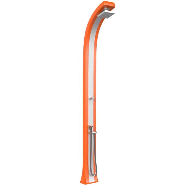 Doccia Tradizionale In Polietilene Spring Plus Con Miscelatore E Doccetta Mobile Colore Arancione/Inox Cv-B145/2009-I