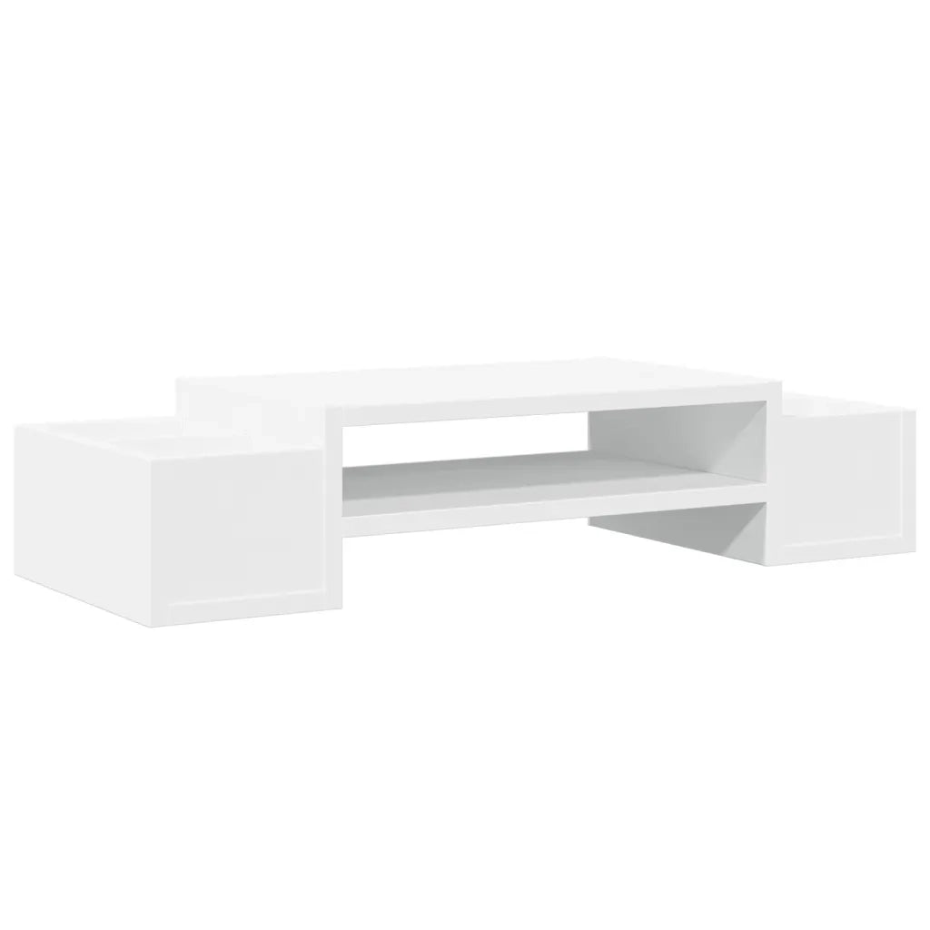 vidaXL Supporto Monitor con Contenitore Bianco 50x27x15 cm Truciolato