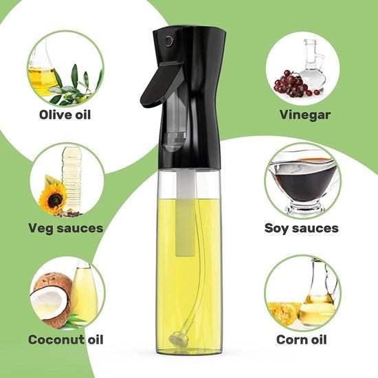 Spray per olii per cucina, 2 pezzi, 300 ml, dispensatore di olii, atomizzatore per olio d'oliva e aceto per cucina