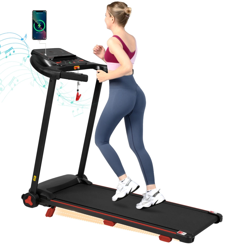 Tapis Roulant Pieghevole 3,0 HP fino a 14 km/h con Inclinazione 8%, Bluetooth e Portata 120 kg
