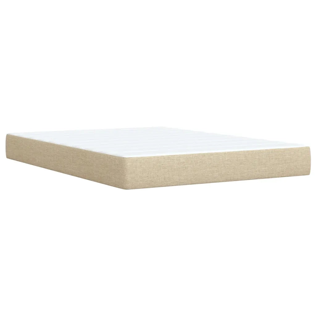 Giroletto a Molle con Materasso Crema 160x200 cm in Tessuto 3288237
