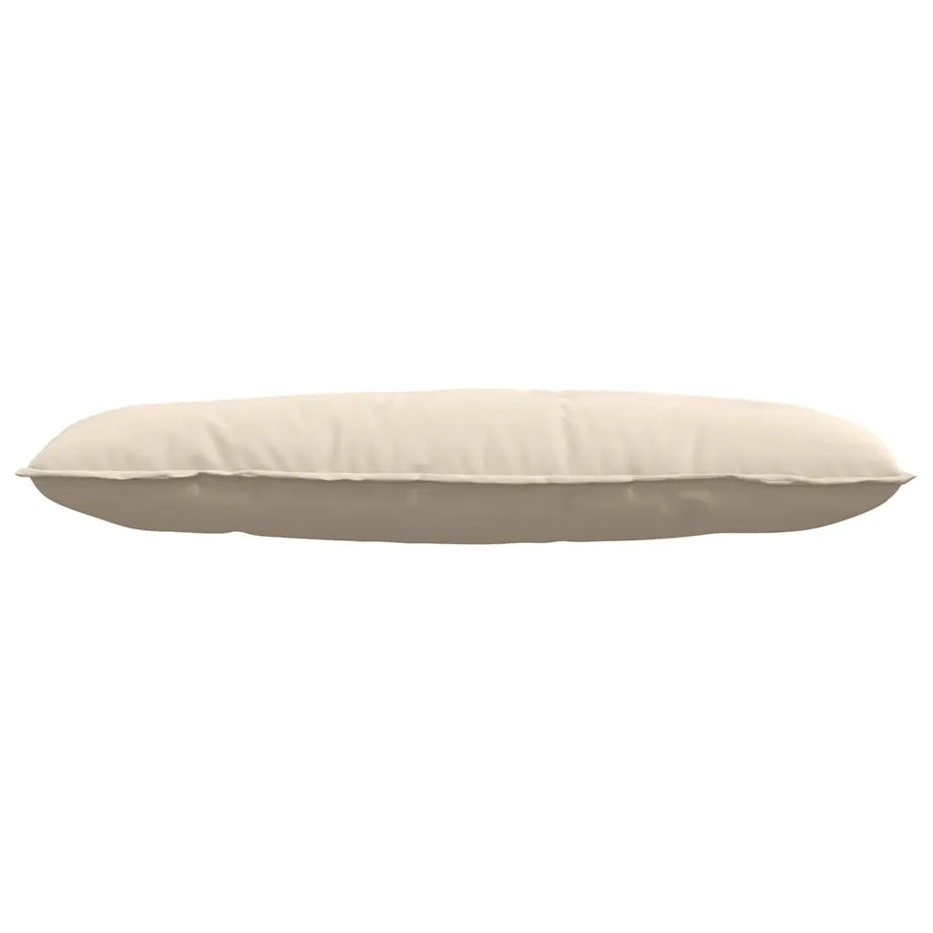 Cuscino per Schiena Beige 120 x 50 cm Tessuto in Microfibra