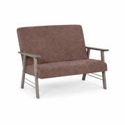 DIVANO ORTIGIA DA ARREDO IN LEGNO GRIGIO OLMO E IN TESSUTO COLOR TORTORA 106X77X91H CM