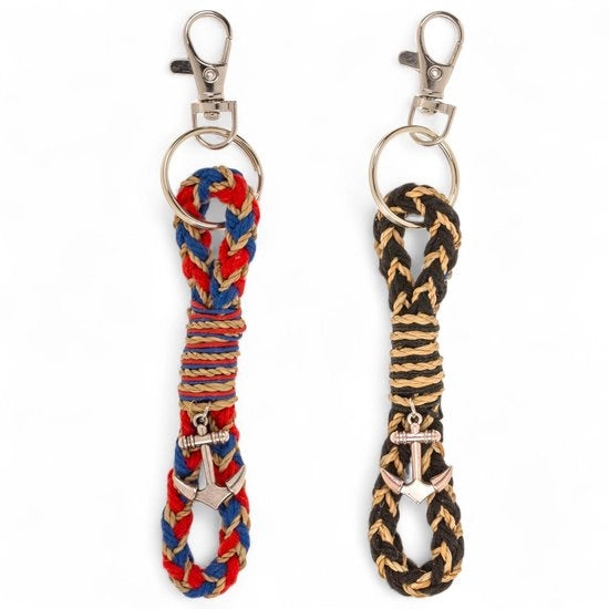 Set di 2 Chiavi da Parete - Chiave da Porto con Fisarmonica - Maniglia per Chiave - Chiavi da Parete a Maglia a Mano - Portachiavi Decorativo - Finestra Robusta