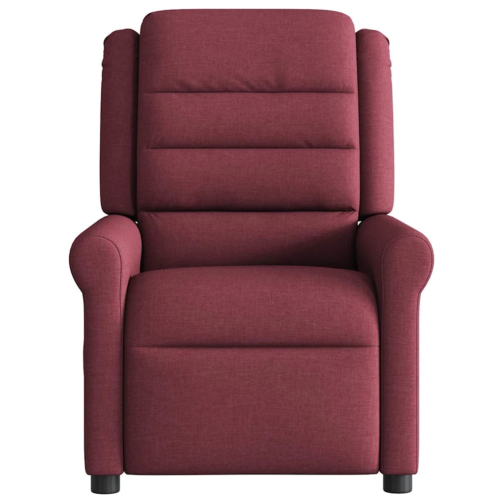 Divano Sedia-Poltrona Massaggiante Reclinabile Rosso Vino in Tessuto 941990