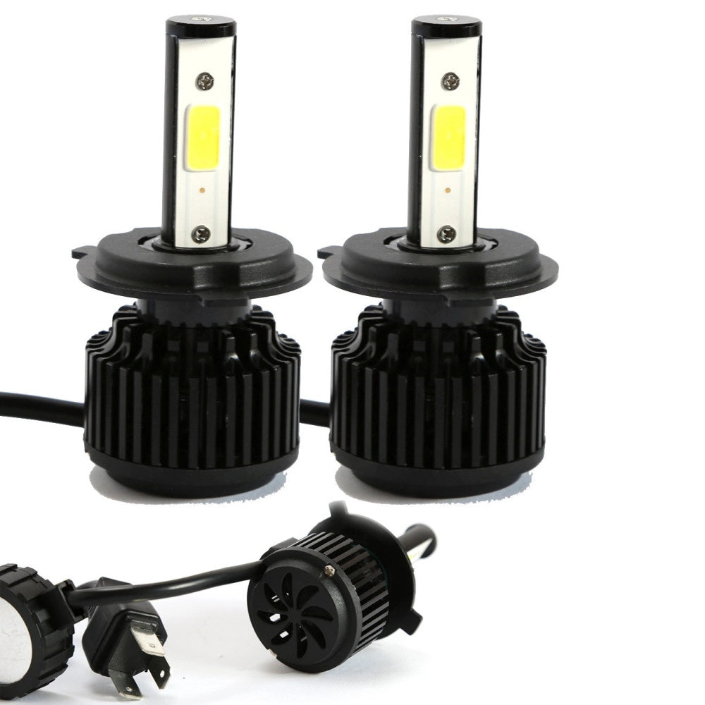 Trade Shop - Kit H4 Lampade A Led Cree Full Led 2600 Lumen 6000k Digitale 12v 24v 24w Auto -