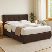 Preston, Letto Matrimoniale Sfoderabile Made in Italy, Marrone