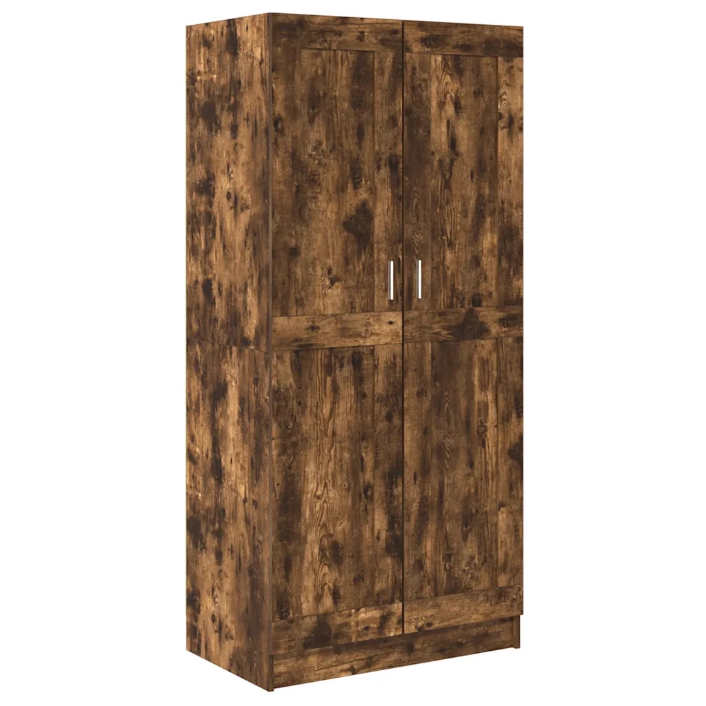 Armadio Rovere Fumo 82,5x51,5x180 cm in Legno Multistrato 826638
